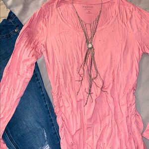 Pink A : Glow Maternity Long Sleeve Shirt